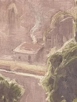 William Didier-Pouget, Morning Mists, Heathers In Bloom, Dordogne Valley, Öl auf Leinwand, gerahmt