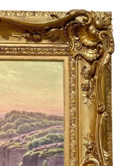 William Didier-Pouget, Morning Mists, Heathers In Bloom, Dordogne Valley, Öl auf Leinwand, gerahmt