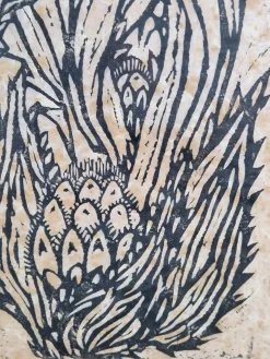 Wil Willerijn, Schlehe, Radierung auf Bütten, 1966