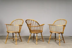 Windsor Armlehnstühle aus Eiche, 3er Set