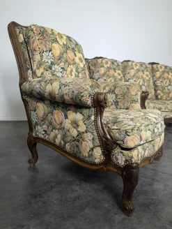 Wohnzimmerset aus Eiche im Louis XV-Stil, 4 . Set