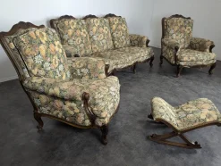 Wohnzimmerset aus Eiche im Louis XV-Stil, 4 . Set
