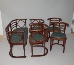 Wohnzimmer Sofa & Sessel Josef Hoffmann zugeschrieben, 1900er, 3er Set