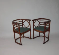 Wohnzimmer Sofa & Sessel Josef Hoffmann zugeschrieben, 1900er, 3er Set
