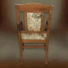 Wohnzimmer Sofa und Sessel aus Holz und Stoff, 3 . Set