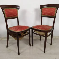 Wohnzimmertisch & Stühle aus gebogenem Holz von Jacob & Josef Kohn, 1890er, 5er Set