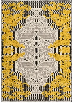 Yellow Flower Garden Rug by Caterina Quartana for Mariantonia Urru