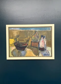 Y. Nilsson, Stillleben, 1950er, Öl auf Leinwand, gerahmt