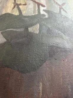Yvonne Grauer, Flowers in a Kürbis, 1960er, Ölgemälde
