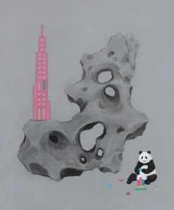 Zeitgenössische chinesische Malerei von Jia Yuan-Hua, Dream Builder, 2021