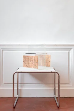 Zeitschriftenständer aus Acrylglas & Caning, 1970er