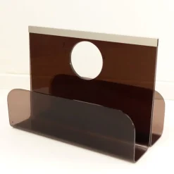 Zeitschriftenständer aus Acrylglas von Michel Dumas für Roche Bobois, 1970er