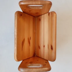 Zeitungsständer aus Kiefernholz, 1970er