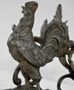Zinn Tintenfass, Ende 19. Jh. von A.Bossu, 1890er