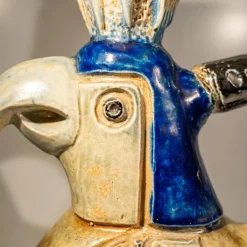 Zoomorphe Keramikvase von Jules Guérin, 1950er