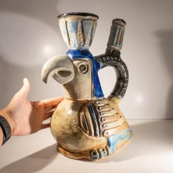 Zoomorphe Keramikvase von Jules Guérin, 1950er