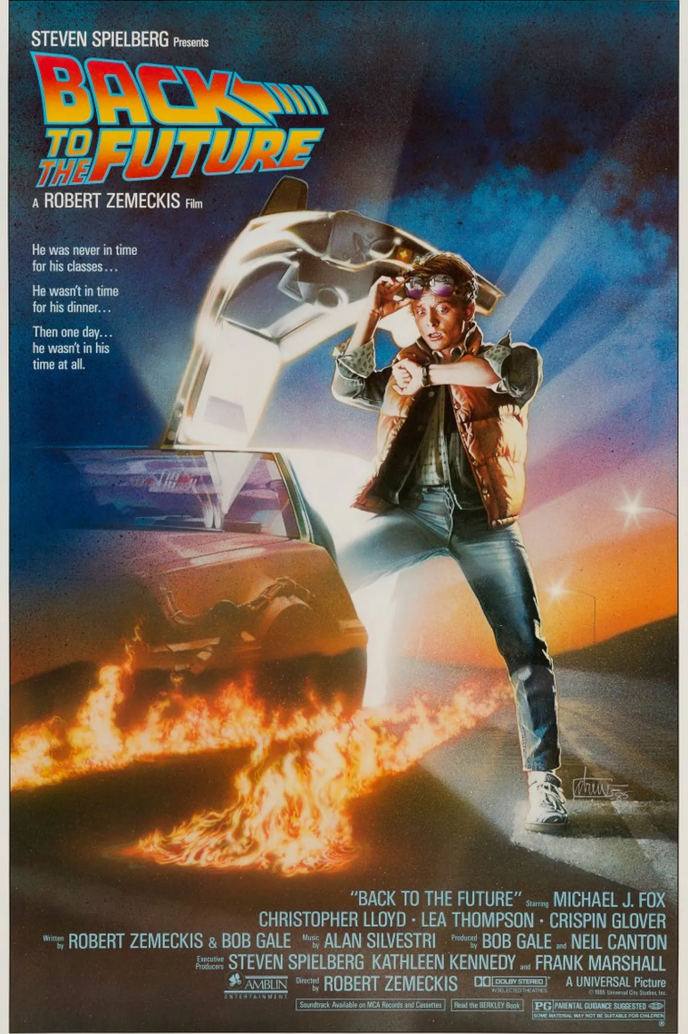 "Zurück in die Zukunft" Original US One Sheet Movie Poster von Drew Struzan, 1985