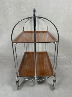 Zusammenklappbarer Servierwagen, 1960er Jahre