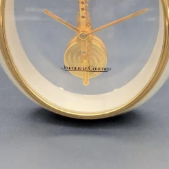 Zweifarbige Mid-Century Skeleton Tischuhr von Jaeger-Lecoultre, 1970er